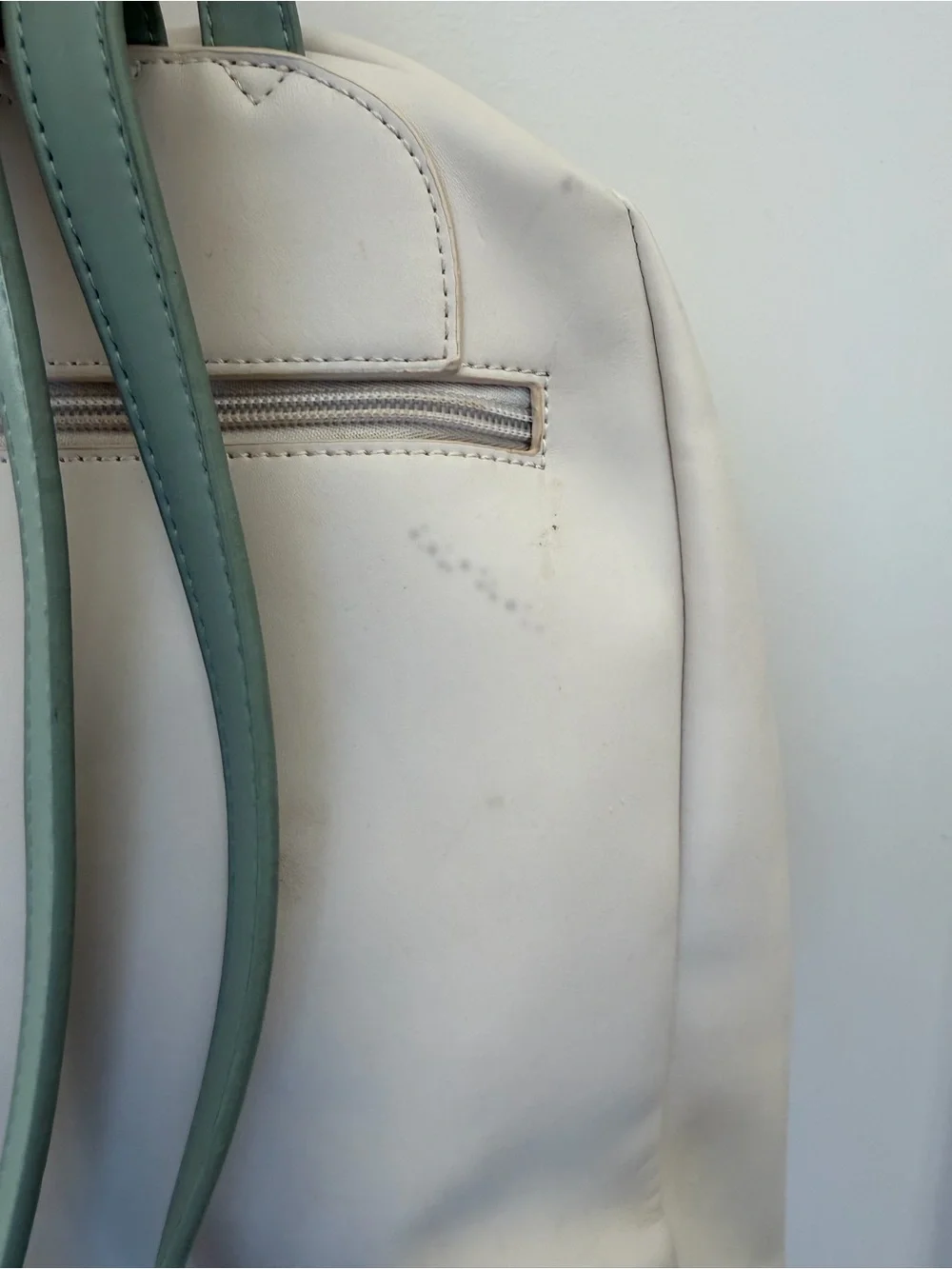 Floral Quilted Mini Backpack - Sage Green & Cream